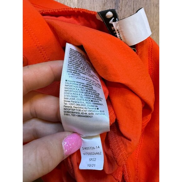 Athleta Trekkie North Orange Jogger Pants Zip Pocket Stretch Nylon Athletic 0 - Picture 6 of 9